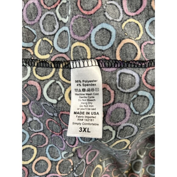 Lularoe Lynnae Plus Size 3XL  Hi Lo Tunic Knit Top Geometric Print Colorful - Picture 10 of 10